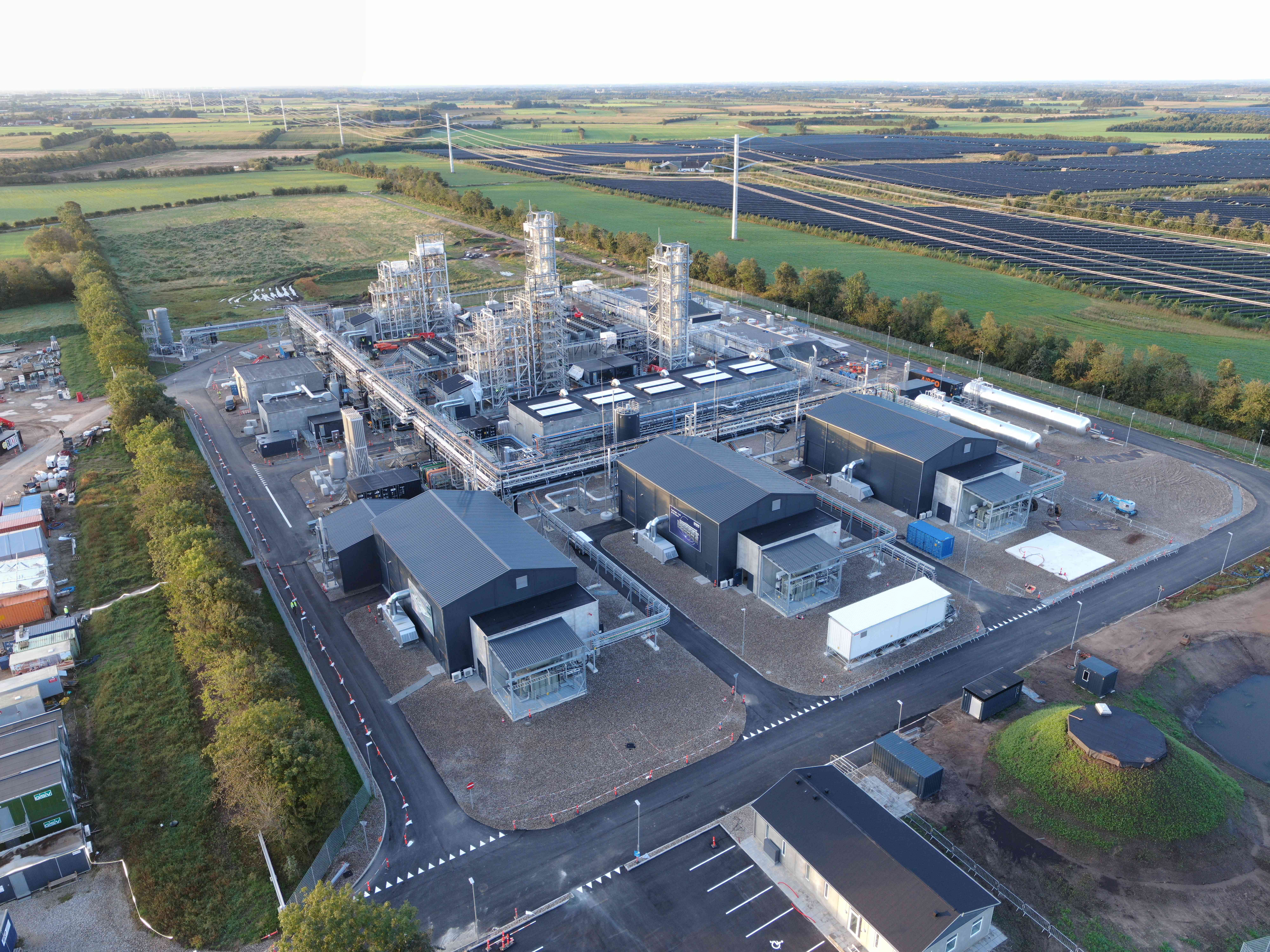 European hydrogen facility aerial view